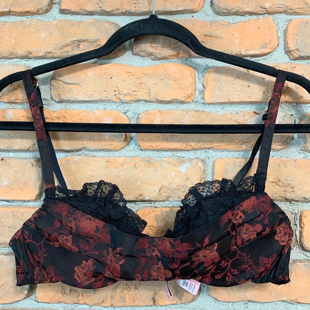 Agent Provocateur Eugenie Bra Floral Jacquard Balconette Lace Trim Size 36A